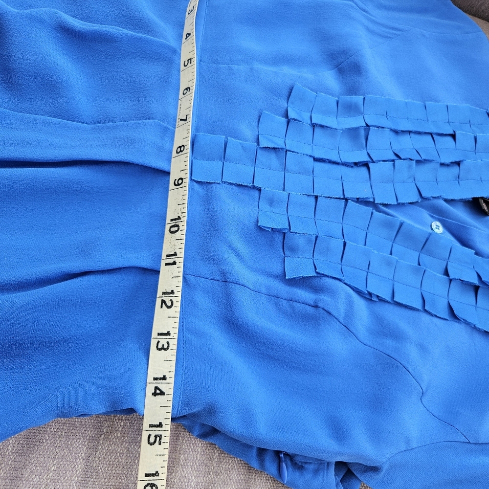 NWT TED BAKER Size 3 Cobalt Blue Gusadi Silk Dress - Picture 13 of 16